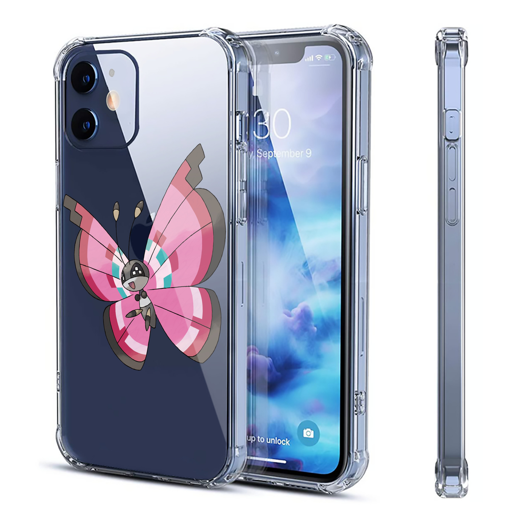 （画像用） ポケットモンスター Pokémon 【iPhone 12シリーズ対応】透明スマホケース（クリアソフトケース）